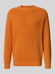 Regular Fit Strickpullover aus reiner Baumwolle von Fynch-Hatton Orange - 1