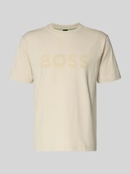 Regular Fit T-Shirt aus Baumwoll-Mix Modell 'ICONIC' von BOSS Green Beige - 24