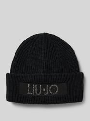 Czapka beanie z naszywką z logo od Liu Jo White - 33