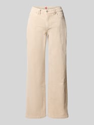 Straight Fit Cordhose mit breitem Saumabschluss von Buena Vista Beige - 23