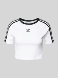 Cropped T-Shirt mit Label-Stitching Modell 'BABY' von adidas Originals Weiß - 20