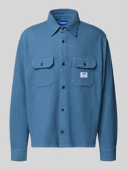 Oversized vrijetijdsoverhemd in wafellook, model 'EKYNONE' van Hugo Blue - 19