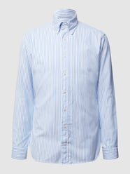 Slim fit zakelijk overhemd van oxford van Eton Blauw / turquoise - 2