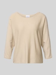 Relaxed Fit Pullover aus Viskose-Mix in Strick-Optik von COMMA Beige - 16