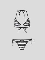 Bikini-Set mit Streifenmuster von Balmain Schwarz - 26