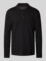 Regular Fit Poloshirt mit langen Ärmeln von Christian Berg Men Schwarz - 31