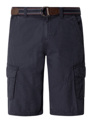 Regular Fit Cargobermudas mit Gürtel Modell 'Chap' von Lerros Blau - 2