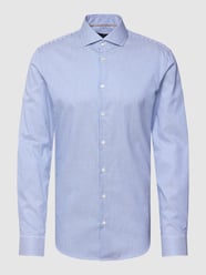 Slim Fit Business-Hemd mit Streifenmuster von Jake*s Blau - 42