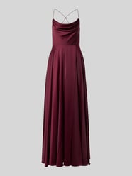 Abendkleid aus Satin mit Wasserfall-Ausschnitt von VM by Vera Mont Bordeaux - 27