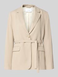 Blazer van viscosemix met lyocellgehalte van COMMA Beige - 28