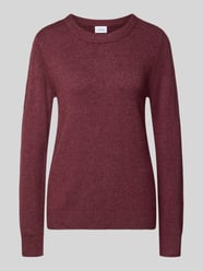 Gebreide pullover van viscosemix van VILA Bordeaux - 4