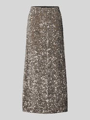 Uitlopende midirok met pailletten, model 'SILVER SEQ' van Pieces - 27