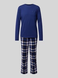 Pyjama mit Logo-Stitching von Tommy Hilfiger Blau - 36