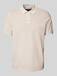 Regular Fit Poloshirt aus reiner Baumwolle mit Logo-Stitching von Marc O'Polo Beige - 37