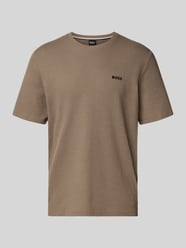 Regular Fit T-Shirt in Waffeloptik von BOSS Beige - 6