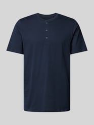 T-Shirt mit kurzer Knopfleiste von Schiesser Blau - 37