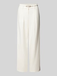 Wide Leg Stoffhose mit Bundfalten von Christian Berg Woman Beige - 32