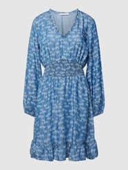 Mini-jurk van lyocell met all-over print van edc By Esprit Blauw / turquoise - 18