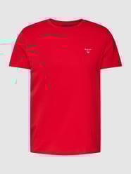 T-Shirt mit Label-Stitching von Gant Rot - 40