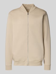 Regular Fit Sweatjacke aus Baumwoll-Mix Modell 'CERES' von Only & Sons Beige - 9