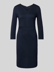 Knielanges Kleid mit V-Ausschnitt von More & More Blau - 6