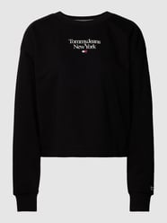 Sweatshirt mit Label-Print von Tommy Jeans Schwarz - 37