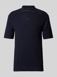 Regular Fit Poloshirt mit Strukturmuster Modell 'COOPER' von Jack & Jones Premium Blau - 4