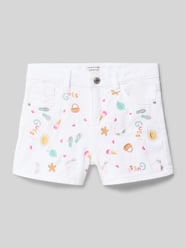 szorty jeansowe z haftami od GUESS - 25