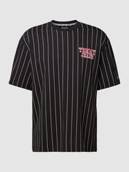 Regular Fit T-Shirt mit Label-Stitching von Tommy Jeans Schwarz - 9
