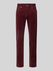 Straight Fit Cordhose aus elastischem Baumwoll-Mix von bugatti Bordeaux - 31