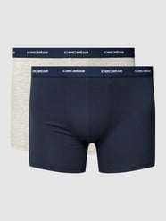 PLUS SIZE boxershort met elastische band met logo in een set van 2 stuks van Ceceba Plus Grijs / zwart - 31