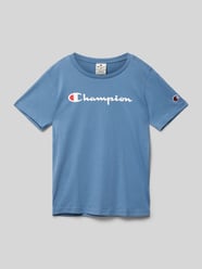 T-Shirt mit Label-Print von CHAMPION Blau - 2