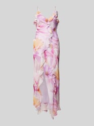 Midikleid mit floralem Allover-Print Modell 'AZALEA' von Mango Lila - 7