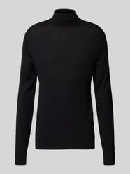 Strickpullover aus Lanawolle Modell 'TRAY' von SELECTED HOMME Schwarz - 22