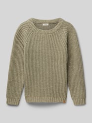 Gebreide pullover met raglanmouwen, model 'MOLFERT' van Lil Atelier - 9