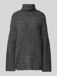 Relaxed Fit Rollkragenpullover mit Wollanteil Modell 'NATHERINE' von Pieces Grau - 4