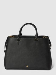 Torba typu kuferek z aplikacją z logo od Lauren Ralph Lauren Czarny - 13