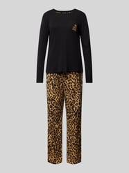 Pyjama mit Brusttasche von Lauren Ralph Lauren Schwarz - 34