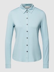 Overhemdblouse van een mix van viscose en elastaan in effen design van Marc O'Polo - 7