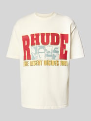 T-Shirt mit Label-Print aus reiner Baumwolle von RHUDE - 9