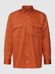 Vrijetijdsoverhemd met labelpatch van Dickies Bruin - 48