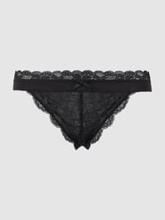 String aus Mikrofaser und Spitze Modell 'Guiletta' von LASCANA Schwarz - 22