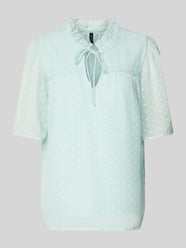 Bluzka o kroju regular fit z koronkowym detalem model ‘LEAH’ od VERO MODA - 30