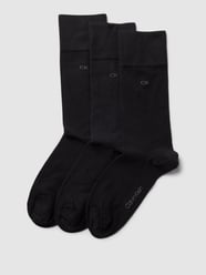 Socken mit Label-Print im 3er-Pack von CK Calvin Klein Schwarz - 20