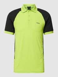Poloshirt in two-tone-stijl, model 'Pauletech' van BOSS Green Groen - 46