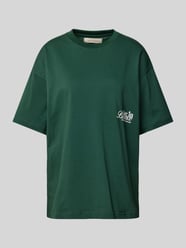 Oversized T-shirt met labelprint van ANOTHER COTTON LAB Groen - 19