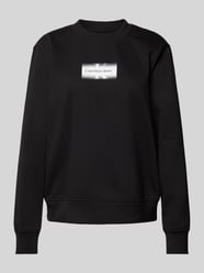Sweatshirt mit Label-Print von Calvin Klein Jeans Schwarz - 7