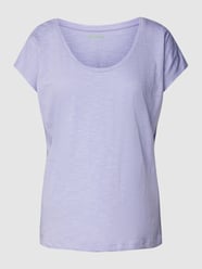 T-shirt z okrągłym dekoltem od Montego Fioletowy - 36
