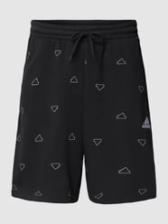 Shorts mit Allover-Label-Print von ADIDAS SPORTSWEAR Schwarz - 43