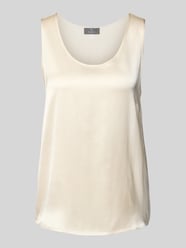 Regular Fit Blusentop mit Rundhalsausschnitt von monari Beige - 3
